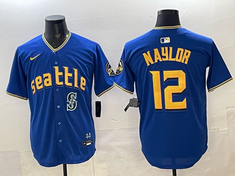 Men Seattle Mariners #12 Naylor blue Game Nike MLB 2025 Jersey 007->seattle mariners->MLB Jersey